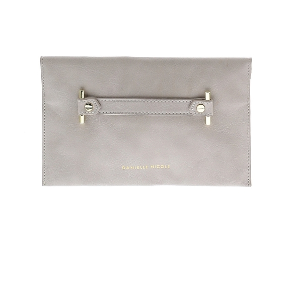 Chic Danielle Nicole Envelope Portfolio Clutch in nude/taupe /gold hardware - Picture 9 of 9